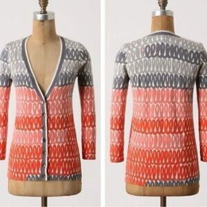 Anthropologie Field Flower Loop Stack Cardigan